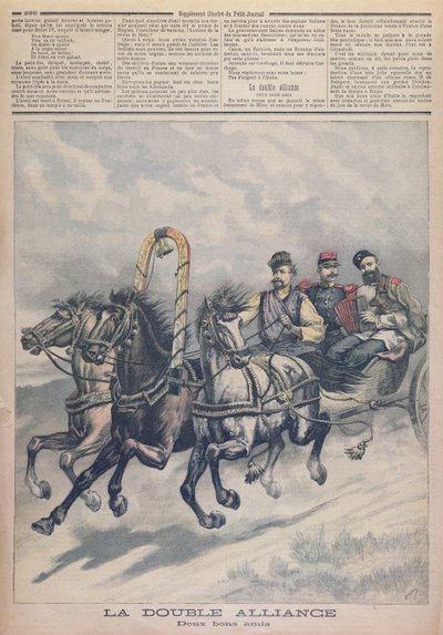 Aliança Franco-Russa, ilustração de le Petit Journal, 1893 de French School