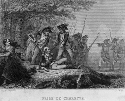 Francois-Athanase de Charette de la Contrie (Francois Athanase: 1763-1796) - em "Revolution francaise" de Thiers. Século XIX de French School