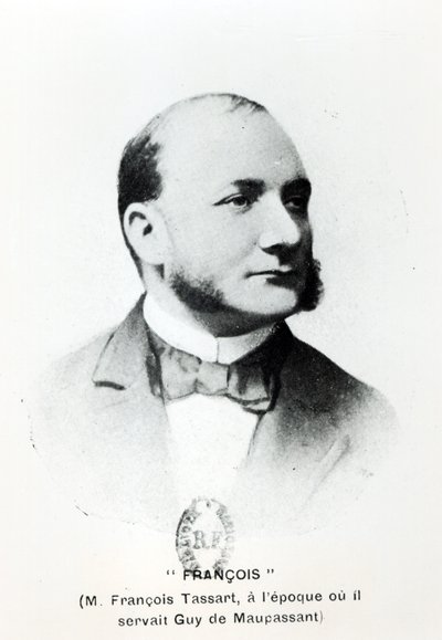 François Tassart, criado para Guy de Maupassant (1850-93), de La Fin de Maupassant por Georges Normandy, publicado em 1927, Paris de French School