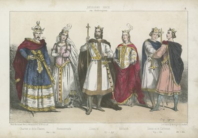 Reis e rainhas francos da dinastia carolíngia de French School
