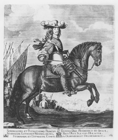 Frederick III da Dinamarca e Noruega (gravura) de French School
