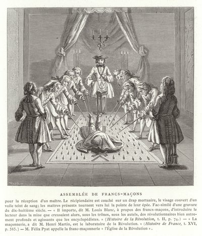 Encontro dos maçons, século XVIII de French School