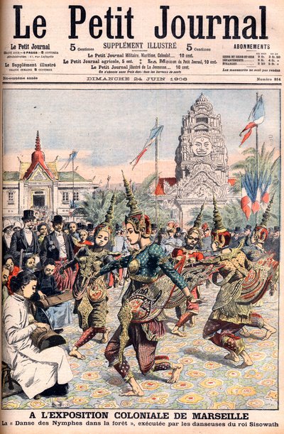 Exposição Colonial Francesa em Marselha - Ilustração para o Le Petite Journal, 24 de Junho de 1906 (gravura) de French School