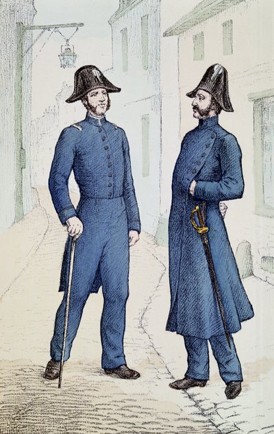 Policiais franceses c.1829-30 de French School