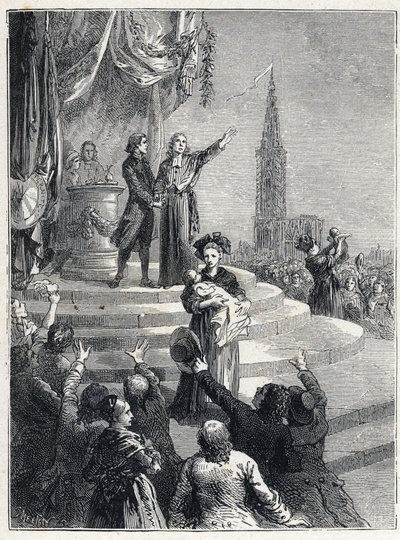 Revolução Francesa - Fete de la Federation em Estrasburgo de French School