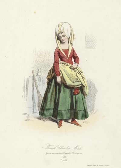 Empregada de câmara francesa, século 15 de French School