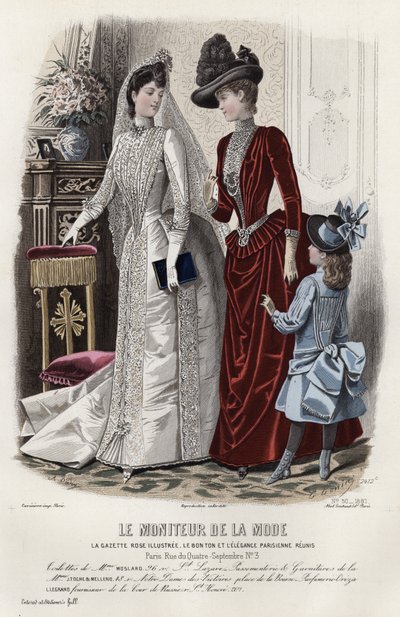 Placa de moda francesa, final do século XIX de French School
