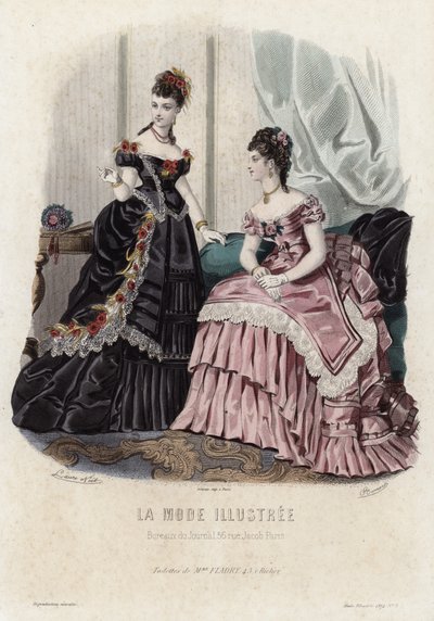 Placa de moda francesa, final do século XIX de French School