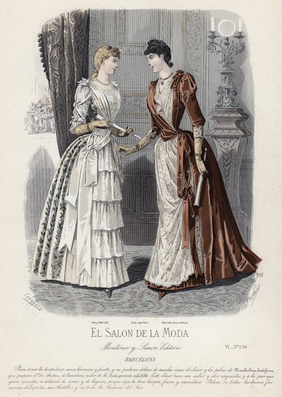 Placa de moda francesa, final do século XIX de French School