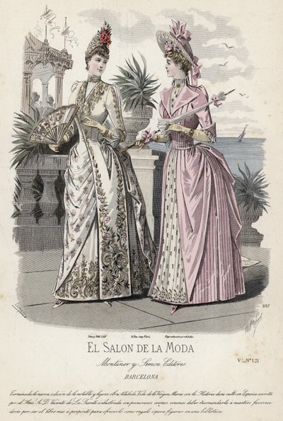 Placa de moda francesa, final do século XIX de French School
