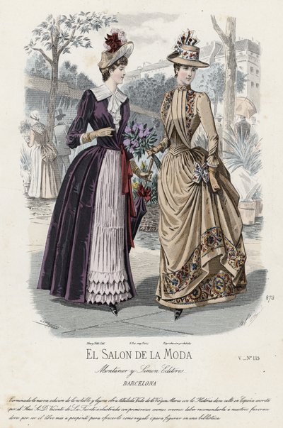 Placa de moda francesa, final do século XIX de French School