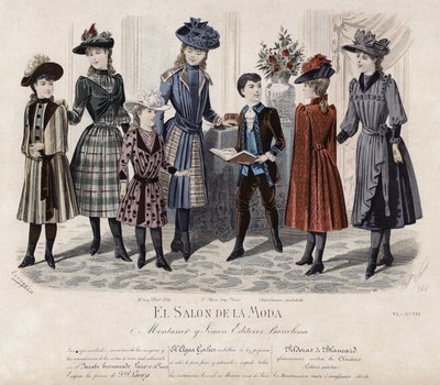 Placa de moda francesa, final do século XIX de French School