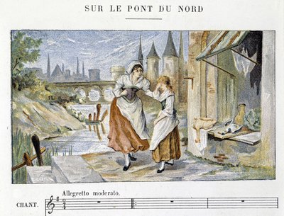 O folclore francês e a canção tradicional: "Sur le pont du Nord", n.d. de French School