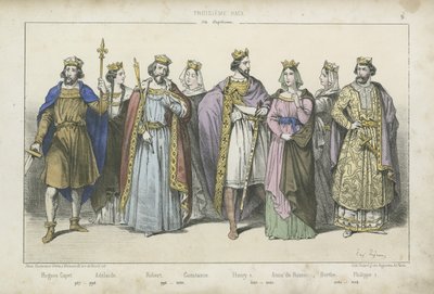 Reis e rainhas franceses dos séculos X, XI e XII de French School