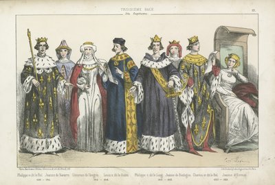 Reis e rainhas franceses dos séculos XIII e XIV de French School