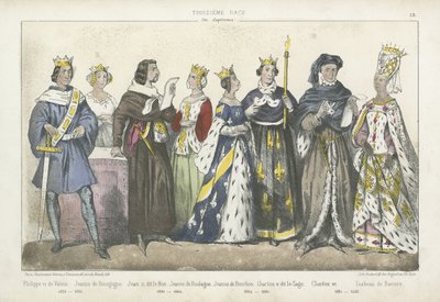 Reis e rainhas franceses dos séculos XIV e XV de French School