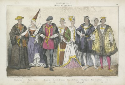 Reis e rainhas franceses dos séculos XV e XVI de French School