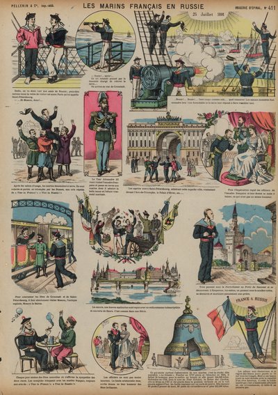 Marinheiros franceses visitando a Rússia, 25 de julho de 1891 de French School