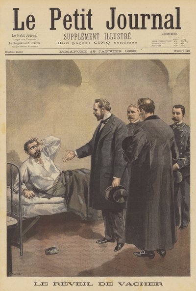 Assassino em série francês Joseph Vacher acordando no dia de sua execução de French School