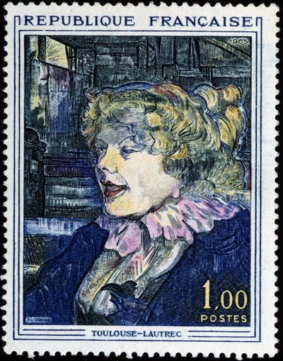 Selo francês com pintura de Toulouse Lautrec de French School