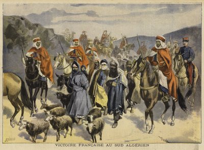 Vitória francesa no sul da Argélia, 1897 de French School