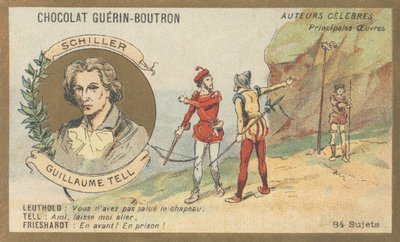 Friedrich von Schiller (1759-1805), poeta, dramaturgo e escritor alemão, autor de “Guillaume Tell”, drama (1804) de French School