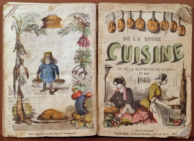 Capa do Almanaque da Boa Cozinha e Senhora da Casa, 1860 de French School