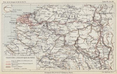 Northern Linguistic Border (cor litho) de French School