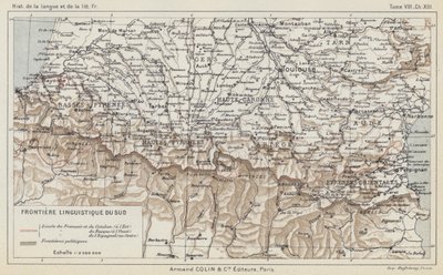 Fronteira Linguística Sul (cor litho) de French School