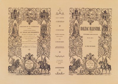 Frontispício de La Peau de Chagrin, de uma edição ilustrada das obras de Honore de Balzac (1799-1850) por Delloye e Lecou, 1838 de French School
