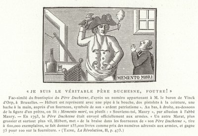 Frontispício de Le Pere Duchesne, de 1790 de French School