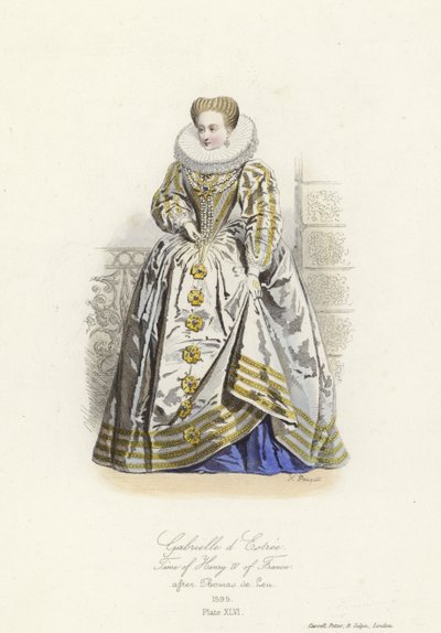 Gabrielle dEstrees, amante de Henrique IV da França de French School