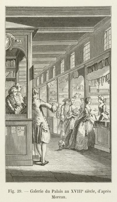 Galeria do Palácio no século XVIII, dapres Moreau de French School
