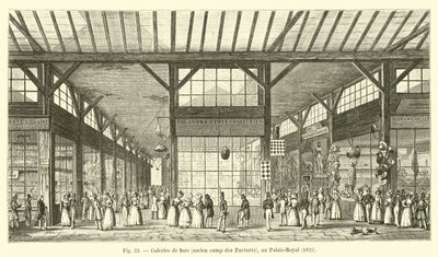 Galerias de madeira, antigo campo tártaro, Palais Royal, 1825 de French School
