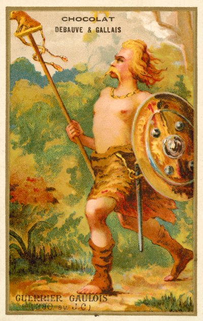 Guerreiro Gálico, 390 AC (chromolitho) de French School