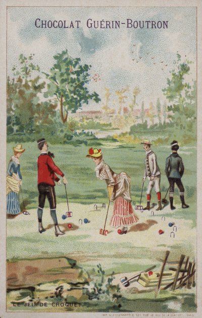 Jogo de croquete (chromolitho) de French School