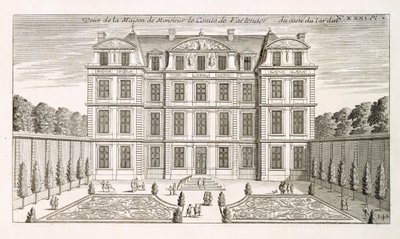 Elevação do jardim da casa do Conde Vartenaers, c.1720s de French School