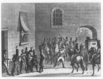 General Dumouriez prendendo representantes da Convenção (gravura) de French School