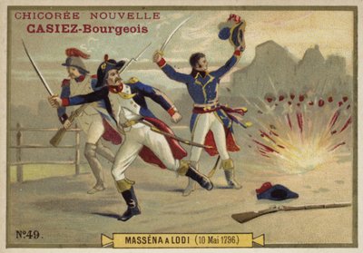 General Massena na Batalha de Lodi, Itália, 10 de maio de 1796 de French School