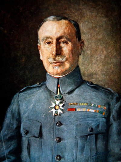 General Robert Nivelle (cor litho) de French School