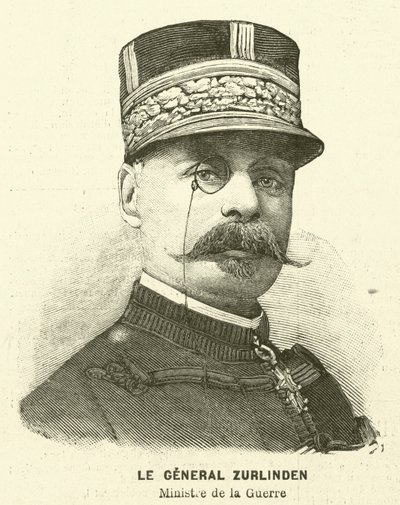 General Zurlinden, Ministro da Guerra da França (gravura) de French School