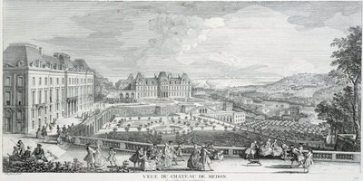 Vista geral do Chateau de Meudon de French School