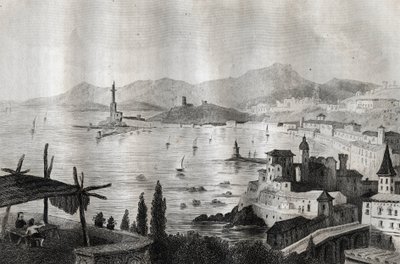 Génova - Genes - Genoa - Gravura de "Picturesque Italy" de M. de Norvins, Ch. Nodier 1834-1836. de French School