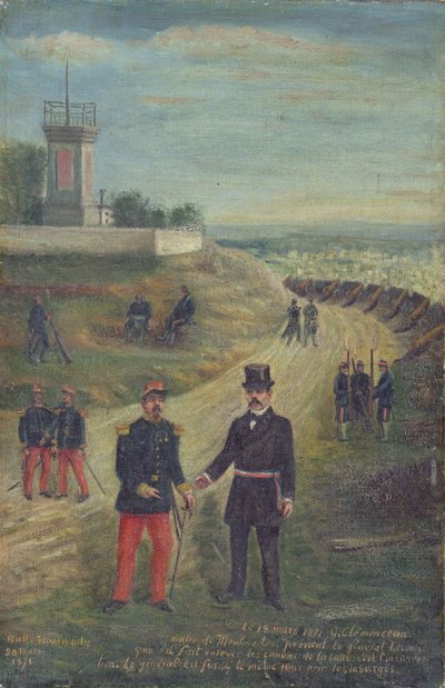 Georges Clemenceau (1841-1929) como prefeito de Montmartre 18 de março de 1871 de French School