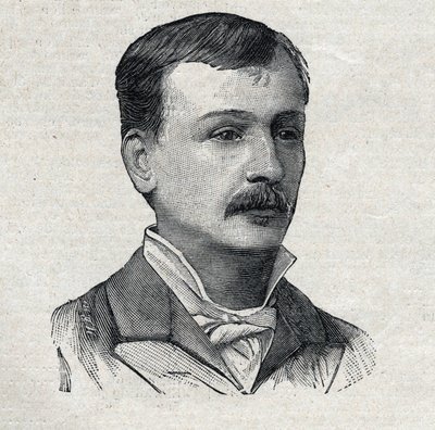 Georges Courteline, pelo seu verdadeiro nome Georges Victor Marcel Moinaux (1858-1929), romancista e dramaturgo francês, em "Le Petit Parisien". de French School