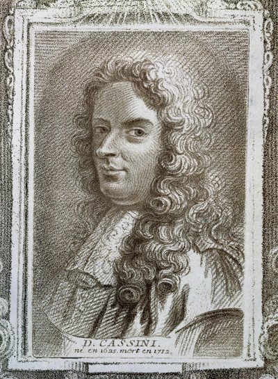 Giovanni Domenico Cassini (1625-1712), ilustração da History of Mathematicians de Alexandre Saverien (1720-1805), publicado em Paris 1766 de French School