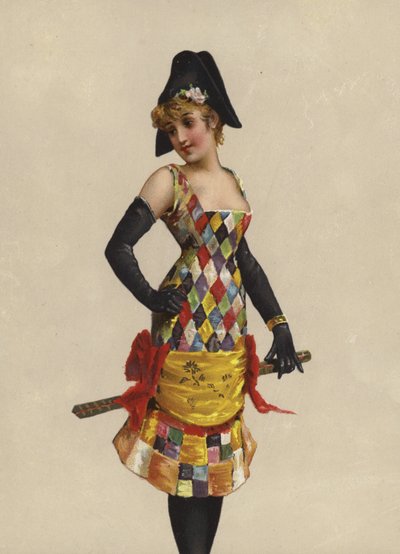 Menina, em, vestido extravagante de French School