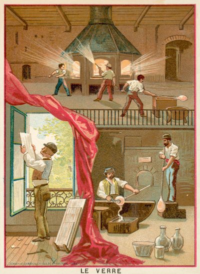 Vidro (chromolitho) de French School