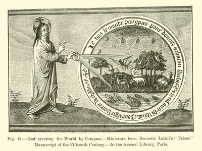 Deus criando o Mundo pela Bússola (gravura) de French School
