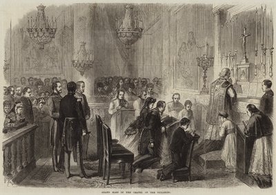 Grande Missa na Capela das Tuilerias (gravura) de French School